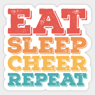 Eat Sleep Cheer Repeat for Boys Men Girls Women Kids Sticker